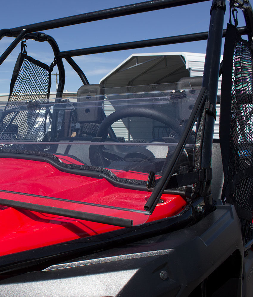 Honda Pioneer 500 Windshield in the Folded Position