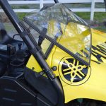 Heavy duty velcro straps on a Rhino windshield