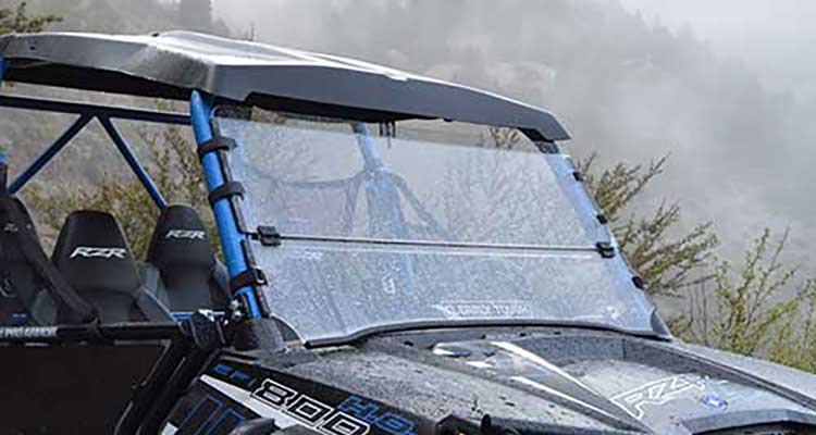 Clearly Tough RZR windshield in action