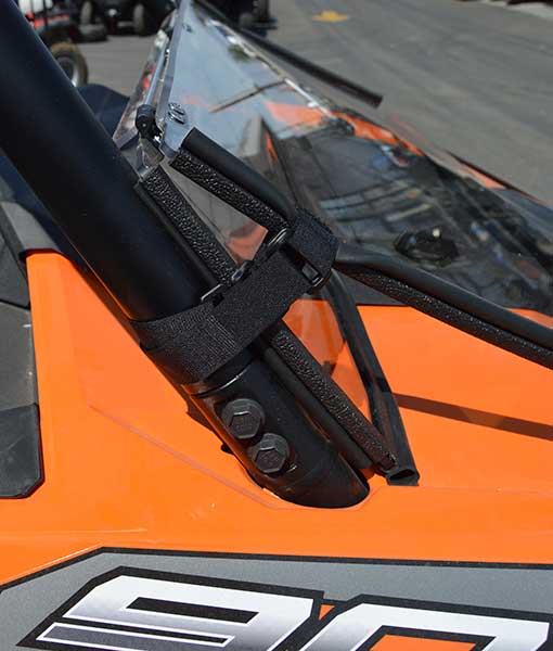 Polaris RZR 900 Windshield in the Folded Position