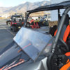 Yamaha Wolverine Full Folding Windshield in the half position