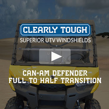 Clearly Tough's Can-An Defender Windshield - Full to Half Transition