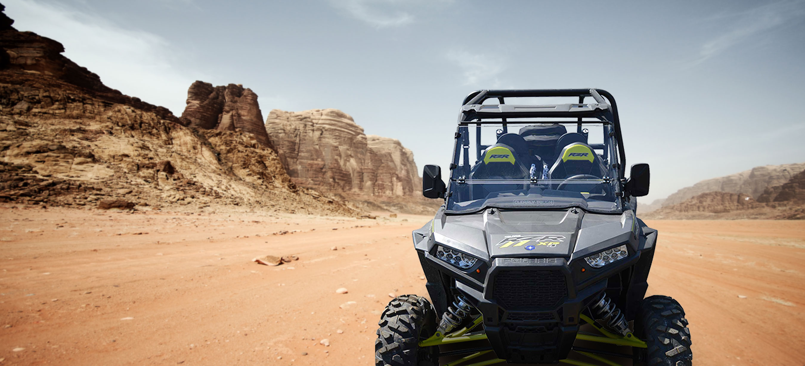 Clearly Tough Full Folding Windshield for the Polaris RZR 170 Scratch Resistant Made in America!! Premium Polycarbonate The Ultimate in Side by Side Versatility 