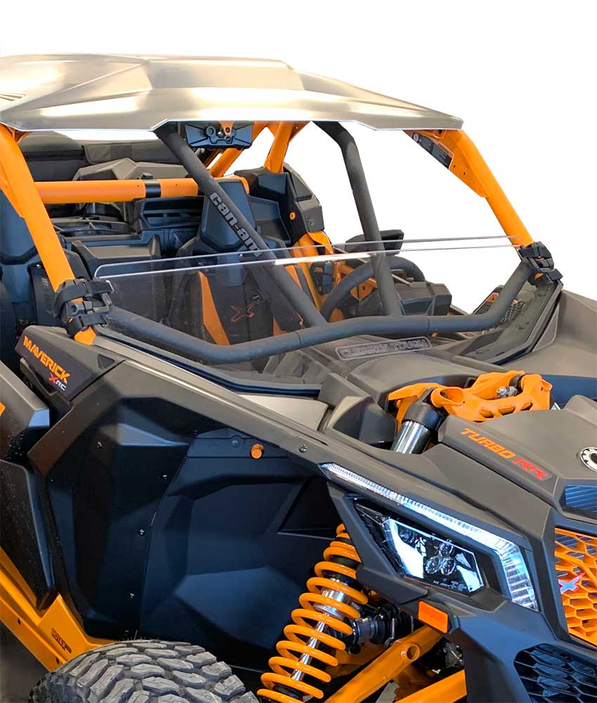 Maverick X3 Half Windshield - Scratch Resistant X3 Windshield Compatible With Can Am Maverick X3 900 XRS XDS Turbo R Max 2017-2022, StarknightMT Heavy-Duty Polycarbonate Maverick Windshield