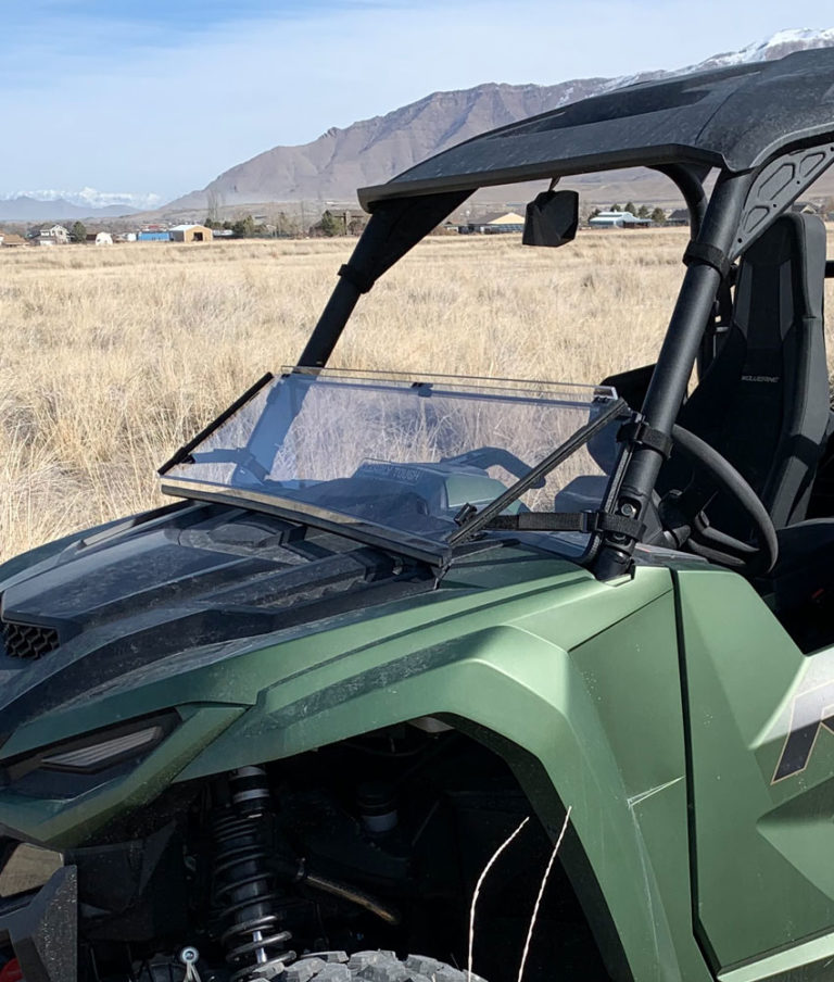 SuperATV Flip Windshield For Yamaha RMAX2 2021+ – Heavy Duty, Scratch-Resistant, Made In USA