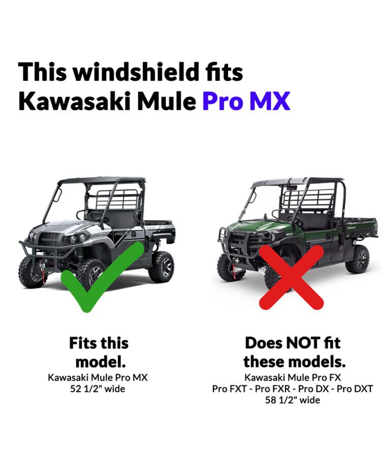 Mule Pro MX Windshield Clearly Tough UTV Windshields